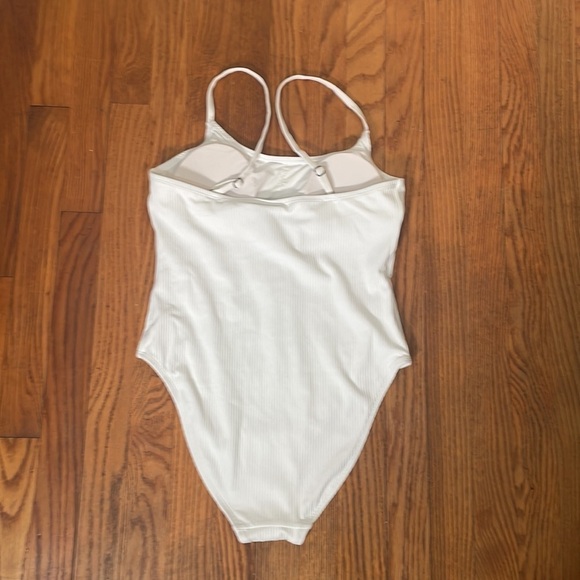 NWOT Andie The Amalfi One Piece LT Swimsuit Ribbed White size small tall - Picture 4 of 8